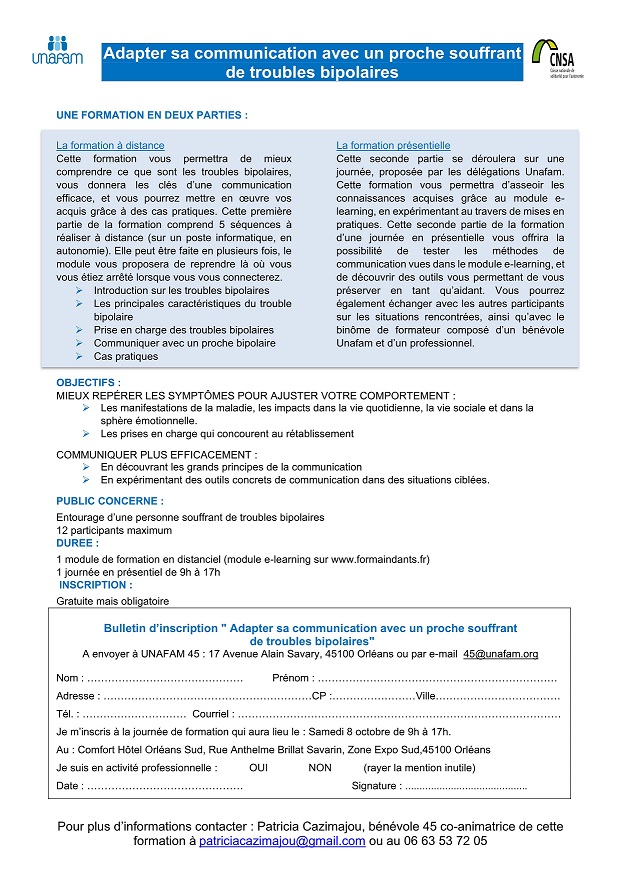 Formation 08/10/22 Adapter sa communication avec un proche ayant des